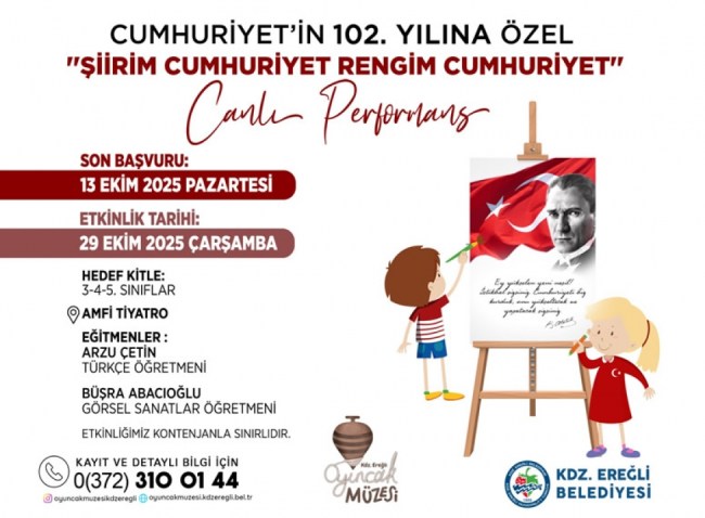 CUMHURİYET'İN 102.YILINA ÖZEL '' ŞİİRİM CUMHURİYET RENGİM CUMHURİYET' CANLI PERFORMANSI
