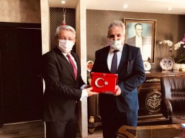 İtfaiye ekibi, protokol ziyaretlerinde bulundu